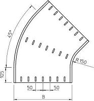 Секция угловая 45град. 60x400 горячий цинк | код 7066406 | OBO Bettermann