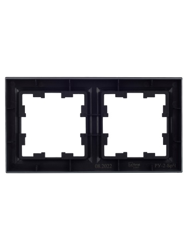 BRITE Рамка 2-местная РУ-2-БрЧ черный | код BR-M22-K02 | IEK фото 2