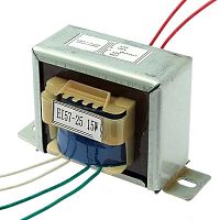 Трансформатор 50гц RUICHI EI57*25 220v to 2x12v 15W, крепление на 2 винта | код 97738 | Ruichi