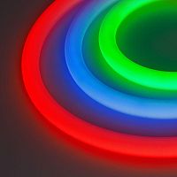 Лента герметичная MOONLIGHT-BLACK-SIDE-G280-D25mm 24V RGB 360deg (14.4 W/m, IP65, 3m, wire x1) (Arlight, Вывод боковой, 3 года) | код 47041 | Arlight