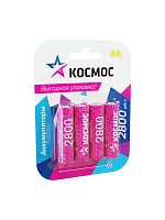 Аккумулятор AA/R6 NI-MN 2800мА.ч BP-4 (блист.4шт) KOCR6NIMH2800MAH4BL | код KOCR6NIMH2800mAh4BL | КОСМОС