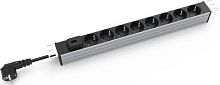 Блок распределения питания RakTek RTSM1608S01 гор.размещ. 8xSchuko базовые 16A Schuko 2м | код 2006957 | RAKTEK