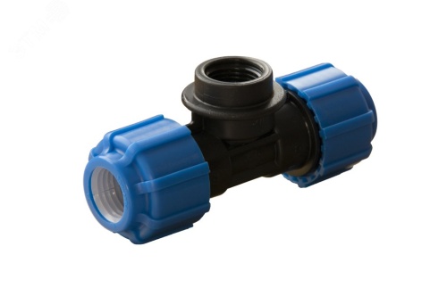 Тройник ПНД компрессионный ВР 50x1 1/4'x50 | код 52511450 | Политэк