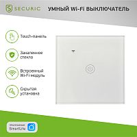 Умный выключатель SECURIC однокнопочный белый | код SEC-HV-801W | SECURIC