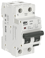 ARMAT АВДТ B10N 1P+NP C63 300мА тип A (36мм) IEK | код AR-B10N-1N-C063A300 | IEK
