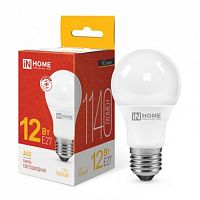Лампа светодиодная LED-A60-VC 12Вт 230В E27 3000К 1080лм IN HOME 4690612020235