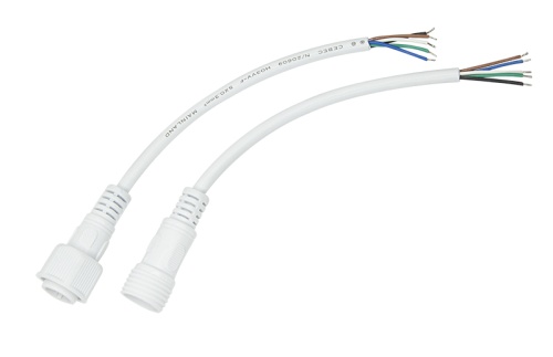 Соединительный кабель (5pin) герметичный (IP67) 5х0.5мм кв белый REXANT | код 11-9450 | REXANT