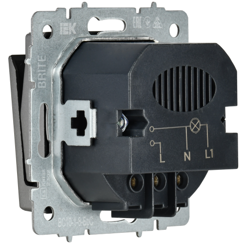 BRITE Выключ. карточный 30А ВС10-1-8-БрС сталь IEK | код BR-V11-0-10-K46 | IEK фото 6
