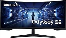 Монитор Samsung 34 Odyssey G5 C34G55TWWI черный VA LED 1ms 21:9 HDMI матовая 250cd 178гр/178гр 3440x1440 165Hz DP UW 5.6кг | код 1880151 | SAMSUNG