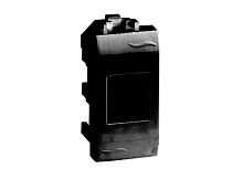 Компьютерная розетка RJ45 кат.6A, 8P8C, Brava, черная, 1мод | код 77678N | DKC