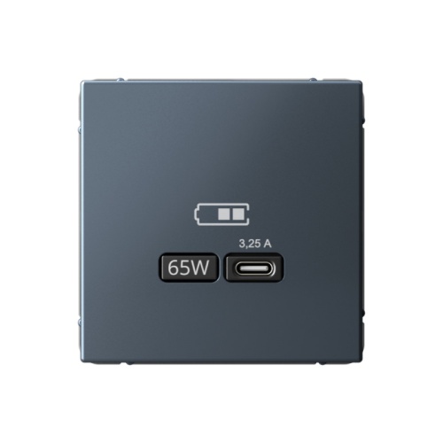 ARTGALLERY USB РОЗЕТКА тип-С 65Вт высокоскор.заряд. QC, PD, механизм, ГРИФЕЛЬ | код GAL000727 | Systeme Electric