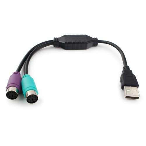 Конвертер PS/2 устройства -> USB порт Cablexpert UAPS12-BK, 2xPS/2 /AM, блистер, черный | код UAPS12-BK | Cablexpert