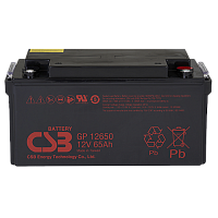 CSB GP12650 Аккумуляторная батарея для ИБП, напряжение: 12В, ёмкость: 65Ач, клеммы: под болт М6, Размеры ДШВ: 149,4х166х174,9мм, вес: 20,00кг. Срок службы: 5 лет. | код CSB GP12650 | CSB
