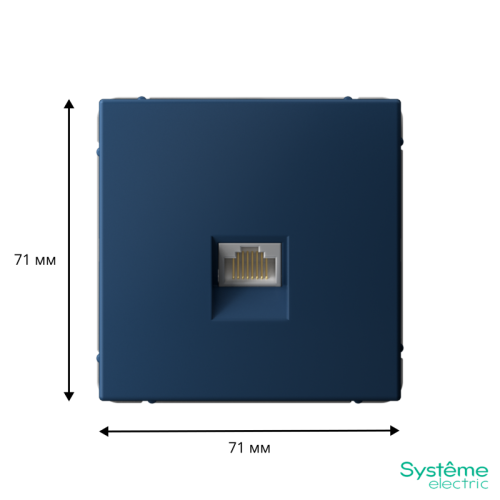 ARTGALLERY РОЗЕТКА компьютерная RJ45, кат. 5е, механизм, АКВАМАРИН | код GAL001183 | Systeme Electric фото 2