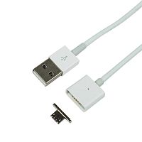 USB кабель micro USB магнитный со съемным штекером, 1м белый | код 18-0011-9 | REXANT