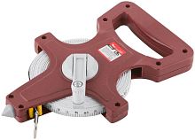 Рулетка землемерная, красный открытый корпус, фибергласовая лента 20 м | код 17662 | FIT