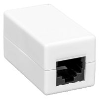 Адаптер проходной TERACOM PRO Cat.6 неэкранированный RJ45-RJ45 белый | код TRP-INLC-2RJ45-6UTP-WH | EKF