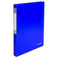 Папка на 2 кольцах BRAUBERG Neon, 25 мм, внутренний карман, неоновая, синяя, до 170 листов, 0,7 мм, 227459 | код 227459 | BRAUBERG
