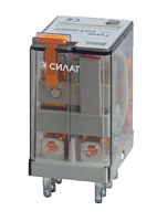 GR032 СИЛАТ Реле промежут., 4СО, КУ 24VDC, 5А(240VAC/28VDC), тест, мех.инд., под SR01/PYF14A, шт | код GR032 | SILAT