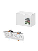 Светильник встраиваемый карданный Фокус-1 LED CSL-01-2x11-NW 22 Вт, 35°, 4000 К, 80 Ra, IP20, TDM | код SQ0369-0414 | TDM
