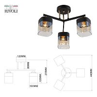 Люстра Isadora 9133-303 3 х Е27 40 Вт модерн | код Б0054750 | Rivoli