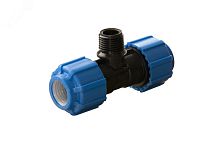 Тройник ПНД компрессионный НР 50x1 1/2'x50 | код 51511250 | Политэк