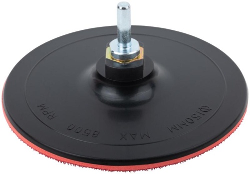 Диск шлифовальный с липучкой, гайка М14 + переходник для дрели, 150х3 мм | код 39626 | FIT фото 5