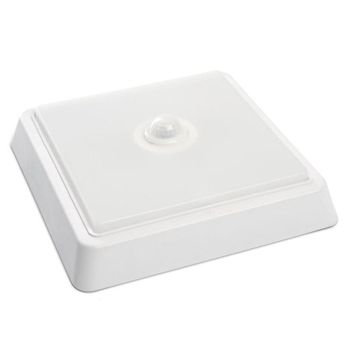 Светильник светодиодный ДБО-15w с датчиком 6500К 1200Лм квадратный белый | код 41801 | Feron