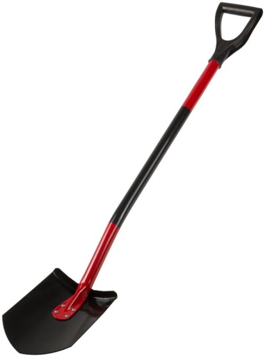 Лопата штыковая изогнутая с металлическим черенком и V-ручкой 195х280х1175 мм | код 77228 | РОС фото 2