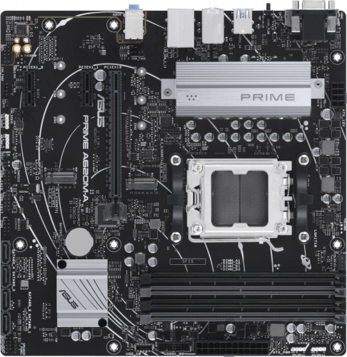 Материнская плата Asus PRIME A620M-A-CSM SocketAM5 AMD A620 2xDDR5 mATX AC`97 8ch(7.1) GbLAN RAID+VGA+HDMI+DP | код 2003027 | Asus