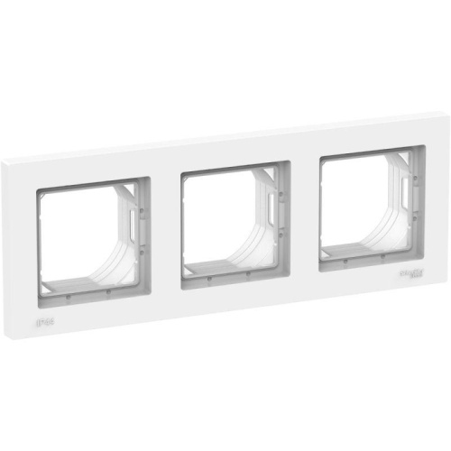 Рамка 3-пост. ATLASDESIGN AQUA IP44 бел. | код ATN440103 | Schneider Electric