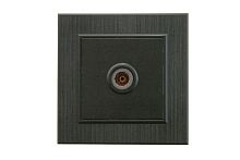 Розетка TV проходная Karea LINE STAR чер. Makel 86054007