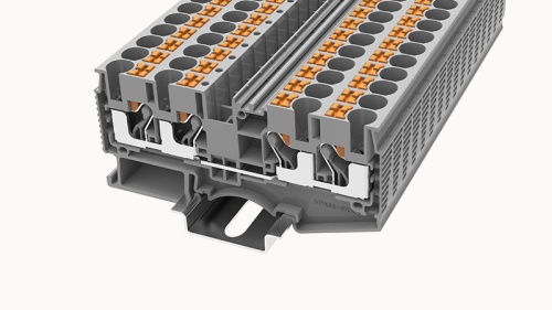 DS6-QU-01P-11-00Z(H), Клемма PUSH-IN, 6 мм.кв., 4C, серый, шт | код 11040000145 | DEGSON