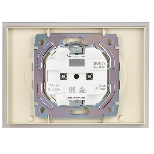 SKANDY Роз. 2-я без з/к/ш стекло 10А SK-R03Sh шамп. IEK | код SK-R20-10-K37 | IEK фото 2