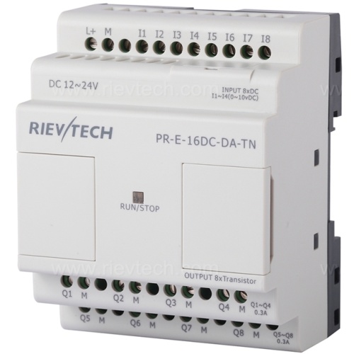 Модуль расширения PR-E-16DC-DA-TN, 12_24VDC, 8DI(4AI), 8TO | код PR-E-16DC-DA-TN | Rievtech