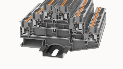 DS2.5-3L-PV-01P-11-00Z(H) Клемма PUSH-IN, 2.5 мм.кв., 3ур, PV | код 11040000128| DEGSON