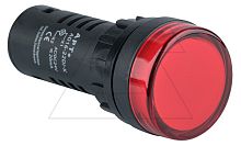 Индикатор светодиодный моноблочный AD16-22D, красный, LED 24VAC/DC, фильтр 5V, IP65, 22mm | код AD16-22D/R23-K5 | АРТ