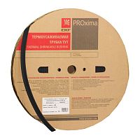 Термоусаживаемая трубка ТУТ нг 100/50 черная рулон PROxima | код tut-100-b | EKF