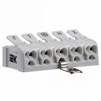 Клемма пружинная соединительная КСПз5-3L+N+PE | код. UKZ-B06-5P-F0-E1-10 | IEK