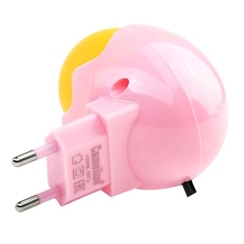 Светильник светодиодный NL-176 "Цыпленок" 220В ночник с выкл. розов. Camelion 12532 фото 8