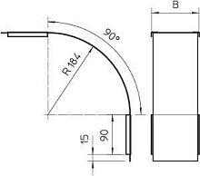 Крышка внешнего вертикального угла 90 град. 400мм | код 7130868 | OBO Bettermann