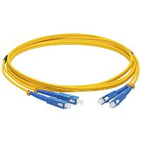 Патч-корд оптический LANMASTER, LSZH, дуплексный, SC/UPC-SC/UPC, SM OS2, 1.0 м | код LAN-2SC-2SC/SU-1.0 | LANMASTER
