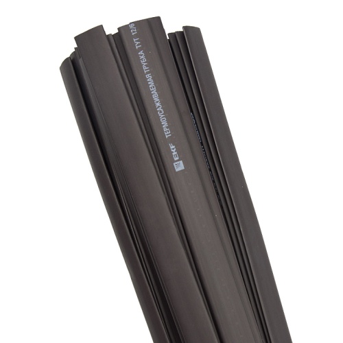 Термоусаживаемая трубка ТУТ нг 60/30 черная в отрезках по 1м PROxima | код tut-60-b-1m | EKF