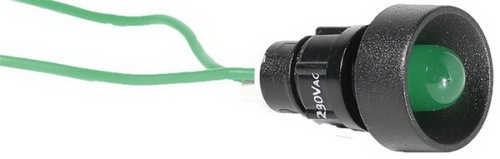 Лампа сигнальная LS LED 10 G 230 (10мм, 230V AC, зеленая) | код 004770810 | ETI