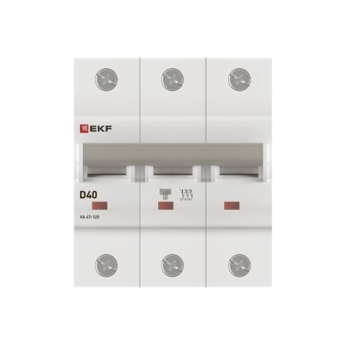 Автоматический выключатель ВА 47-125 3P 40А (D) 15кА PROXIMA EKF | код mcb47125-3-40D | EKF фото 5