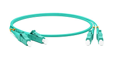 Патч-корд FC-D2-503-LC/PR-LC/PR-H-5M-LSZH-AQ волоконно-оптический(шнур) MM 50/125(OM3) LC-LC duplex 10G/40 LSZH 5м аква