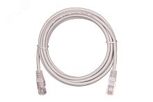 Шнур U/UTP 4 пары Кат.5e 2хRJ45/8P8C T568B медный LSZH серый 3м 10шт. | код EC-PC4UD55B-BC-LSZH-030-GY-10 | NETLAN