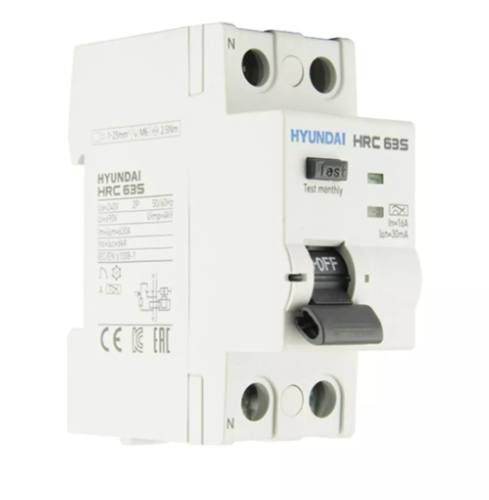 Устройство защитного отключения HRC63S 2PG4S0000C 00040F 2 полюса, 40A, 30mA (STANDARD) | код 13.05.000057 | HYUNDAI
