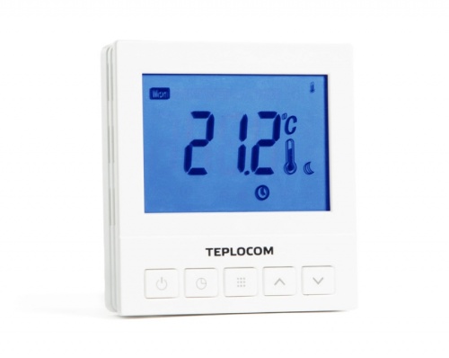 Термостат комнатный Teplocom TS-Prog-220/3A, проводной, прогр., реле 250В, 3А | код 913 | БАСТИОН
