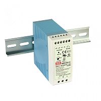 Источник питания AC-DC, 60Вт, вход 85…264V AC, 47…63Гц /120…370В DC, выход 12В/0…5A, рег. вых=0...+20%Uном, изоляция 3000В AC, в кожухе на DIN-рейку 40х90х100мм, -20…+70С | код MDR-60-12| MeanWell